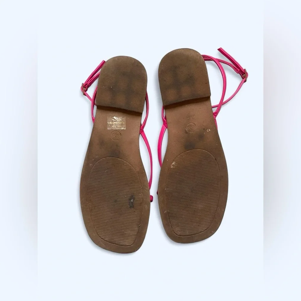 Pink vegan leather sandals with adjustable straps Vida by Cushionaire size 8.5 - Picture 5 of 6